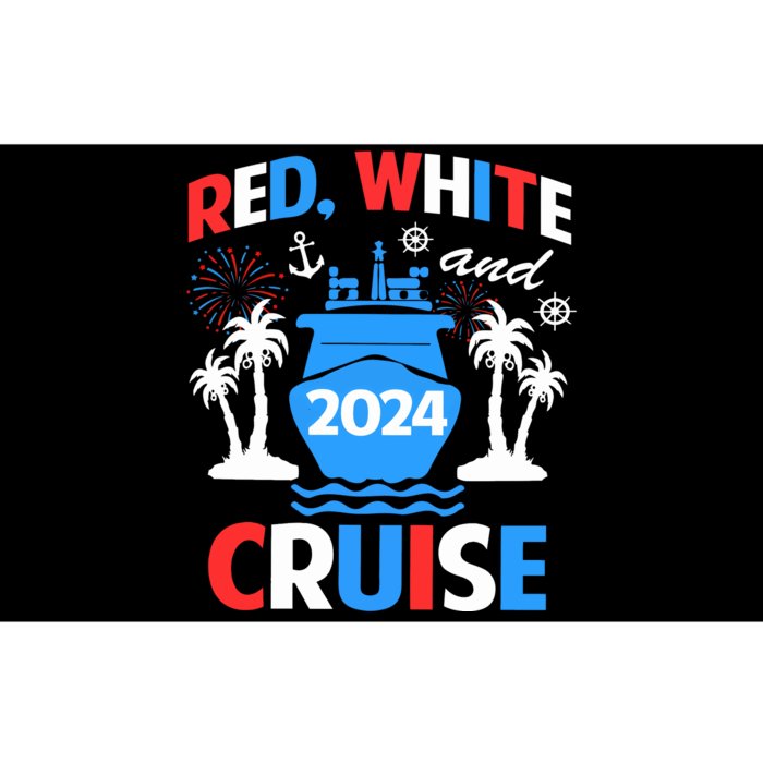 Red White And Cruise 4th Of July Family Matching Cruise Bumper Sticker