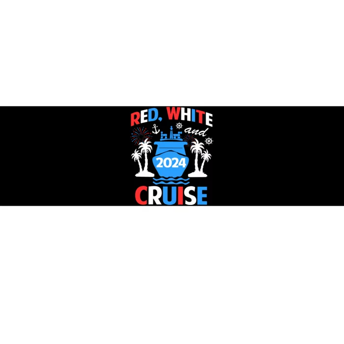 Red White And Cruise 4th Of July Family Matching Cruise Bumper Sticker