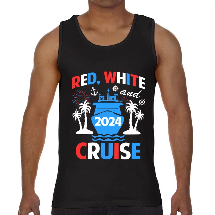 Red White And Cruise 4th Of July Family Matching Cruise Comfort Colors® Tank Top