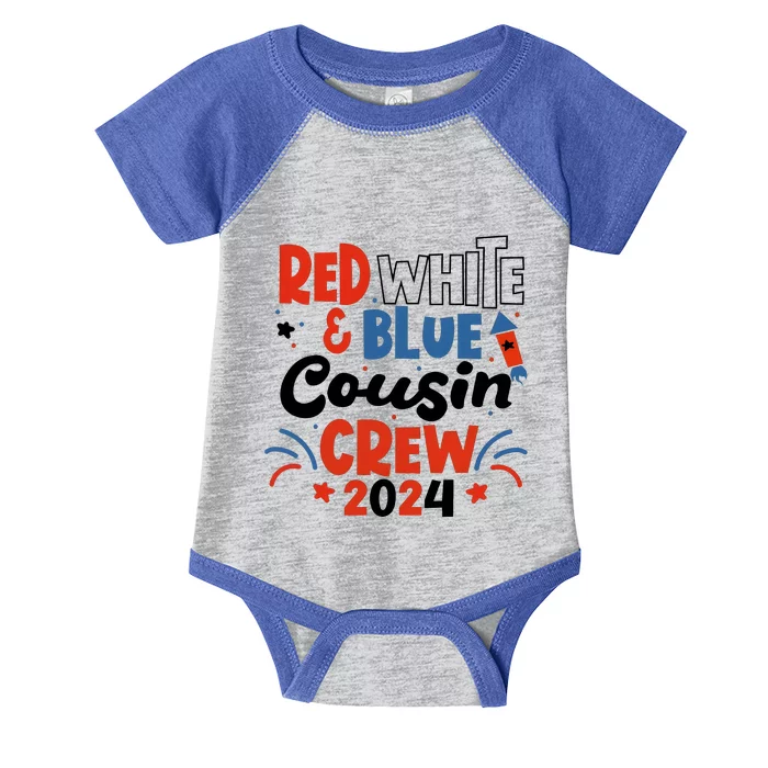 Red White And Blue Cousin Crew 2024 Infant Baby Jersey Bodysuit