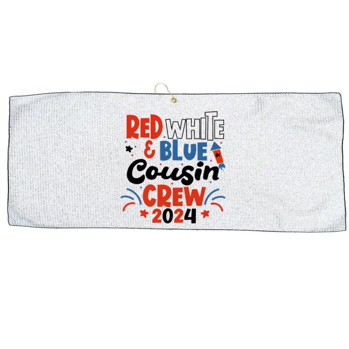 Red White And Blue Cousin Crew 2024 Large Microfiber Waffle Golf Towel