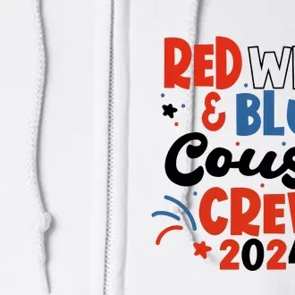 Red White And Blue Cousin Crew 2024 Full Zip Hoodie