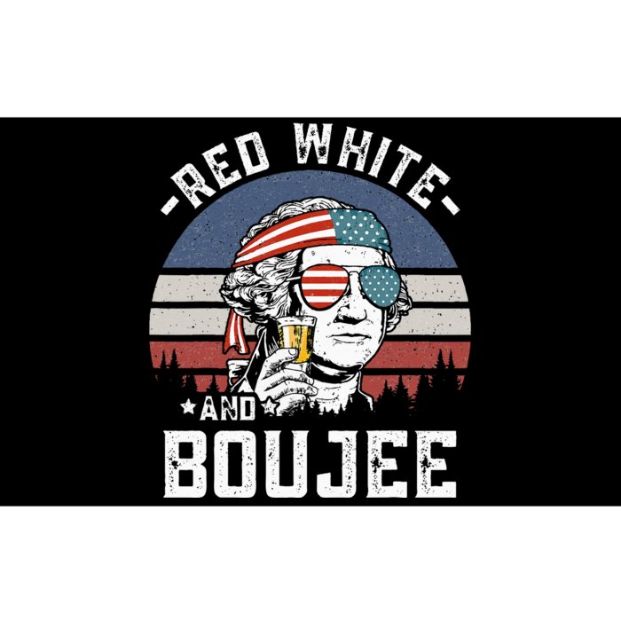 Red White and Boujee Funny Fourth 4th of July Drinking Bumper Sticker