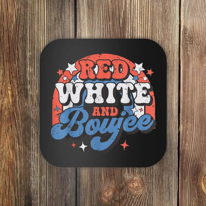 Red White And Boujee 4th Of July Coaster