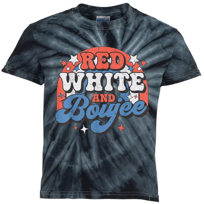 Red White And Boujee 4th Of July Kids Tie-Dye T-Shirt