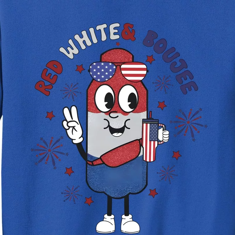 Red White And Boujee Funny 4th Of July Tall Sweatshirt