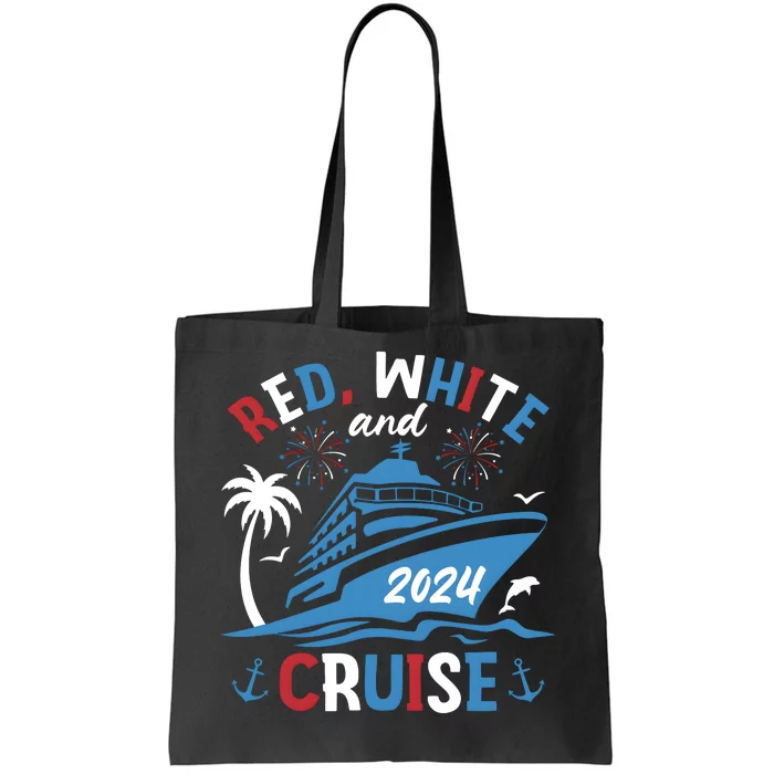 Red White And Cruise Patriotic 4th Of July Family Cruise Tote Bag