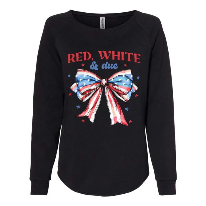 Red White And Due 4th Of July Pregnancy Womens California Wash Sweatshirt