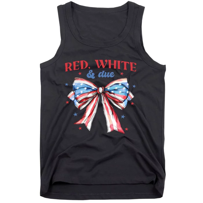 Red White And Due 4th Of July Pregnancy Tank Top