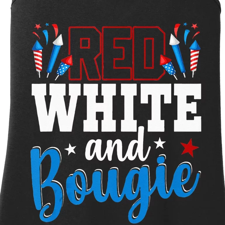 Red White And Bougie 4th Of July American Independence Day Ladies Essential Tank