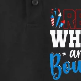 Red White And Bougie 4th Of July American Independence Day Dry Zone Grid Performance Polo