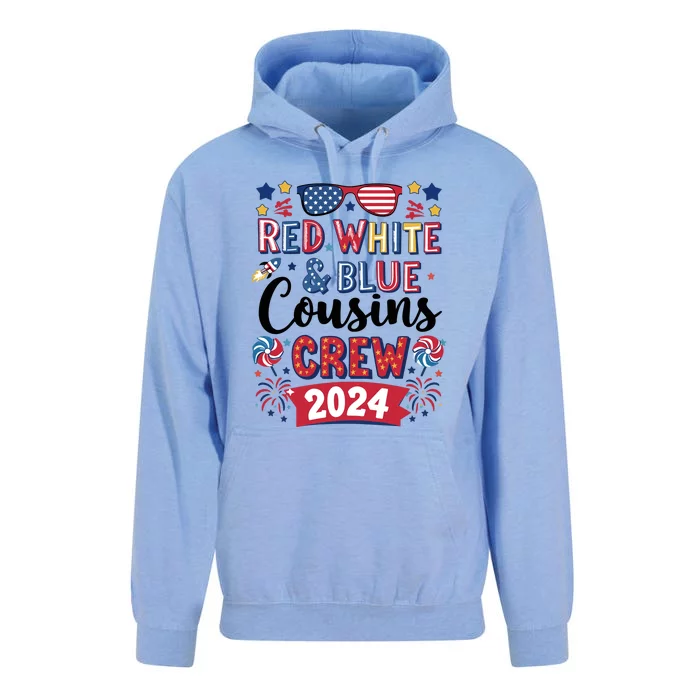 Red White And Blue Cousin Crew 2024 Unisex Surf Hoodie