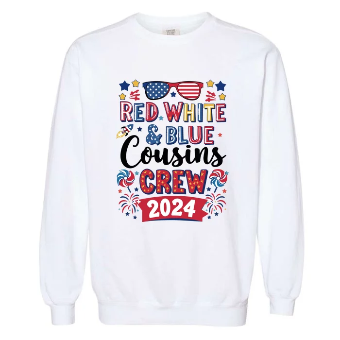 Red White And Blue Cousin Crew 2024 Garment-Dyed Sweatshirt