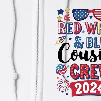 Red White And Blue Cousin Crew 2024 Full Zip Hoodie