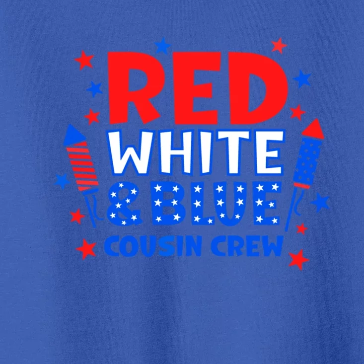 Red White And Blue Cousin Crew 4th Of July Independence Day Great Gift Toddler T-Shirt