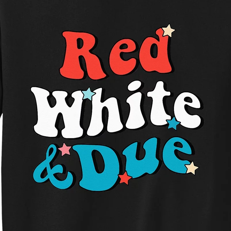 Red White And Due 4th Of July USA Baby Reveal American Sweatshirt