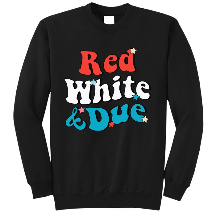 Red White And Due 4th Of July USA Baby Reveal American Sweatshirt