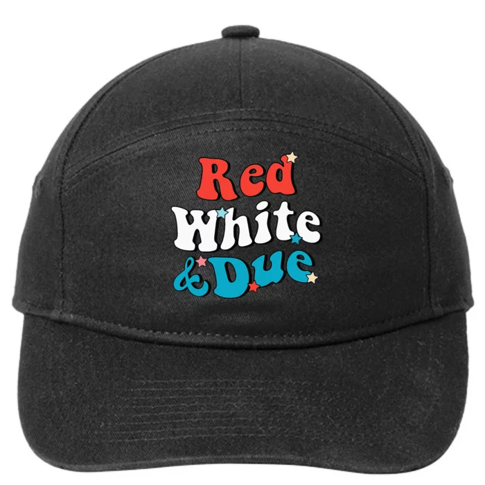 Red White And Due 4th Of July USA Baby Reveal American 7-Panel Snapback Hat