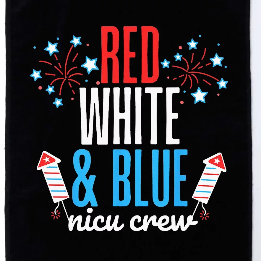 Red White And Blue Nicu Crew 4th Of July Neonatal Nurse Platinum Collection Golf Towel