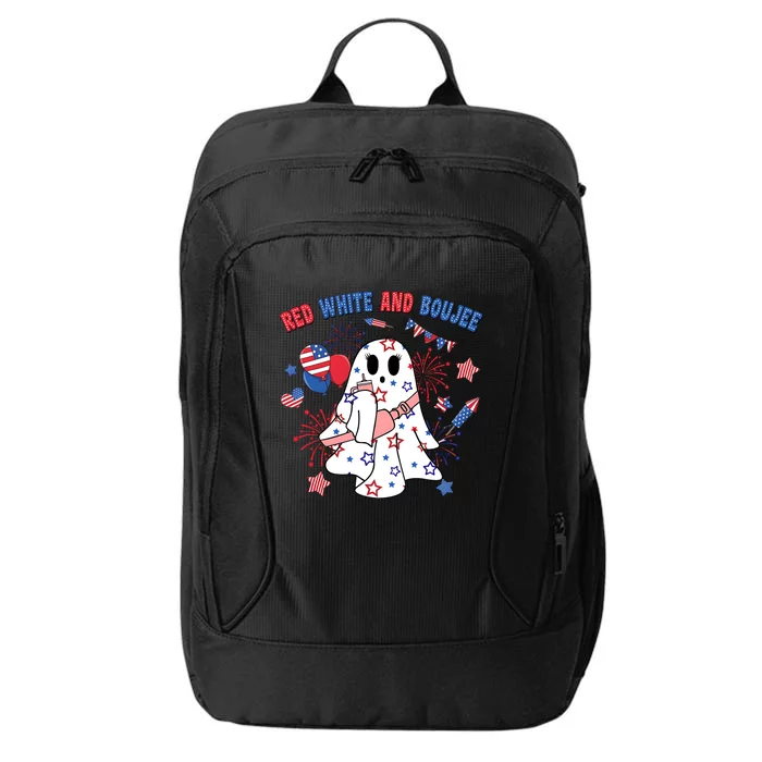 Red White And Funny Boojee American Ghost City Backpack