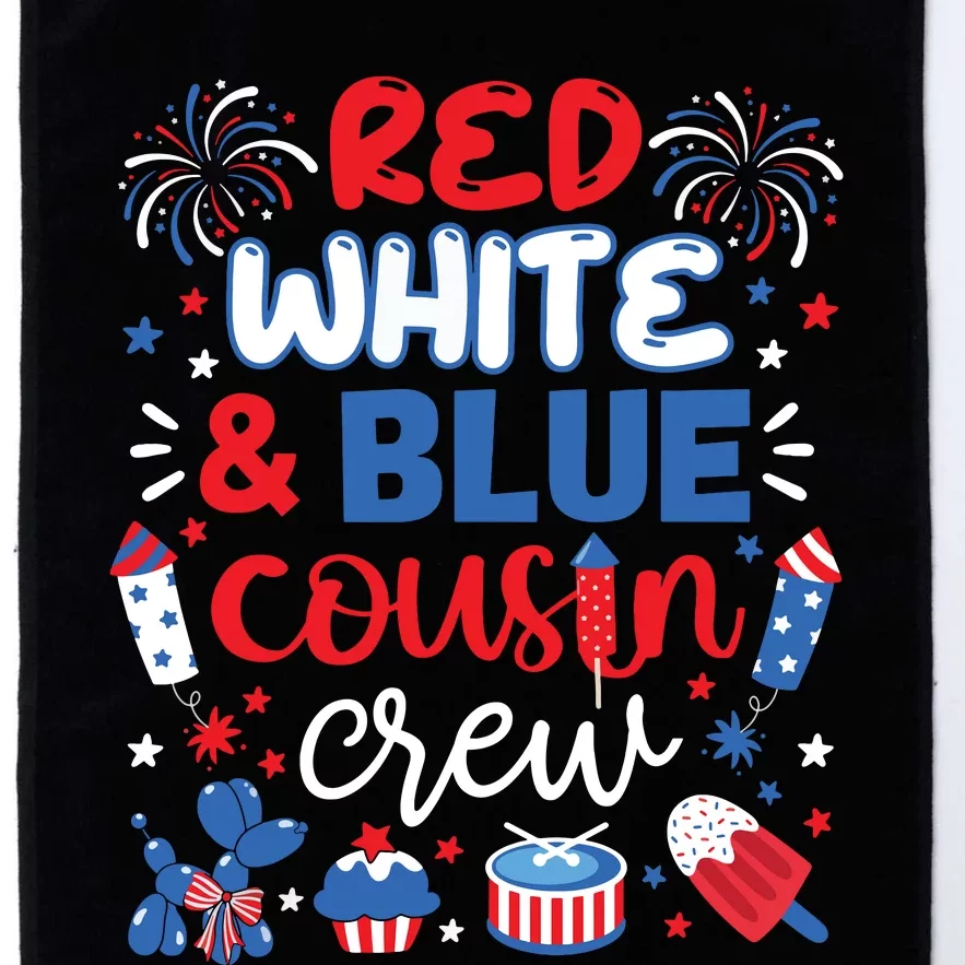 Red White And Blue Cousin Crew 2024 4th July Matching Family Platinum Collection Golf Towel