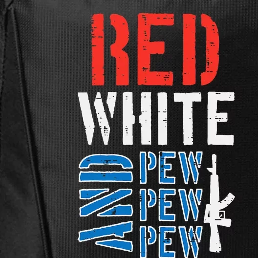 Red White And Pewpewpew Gun City Backpack