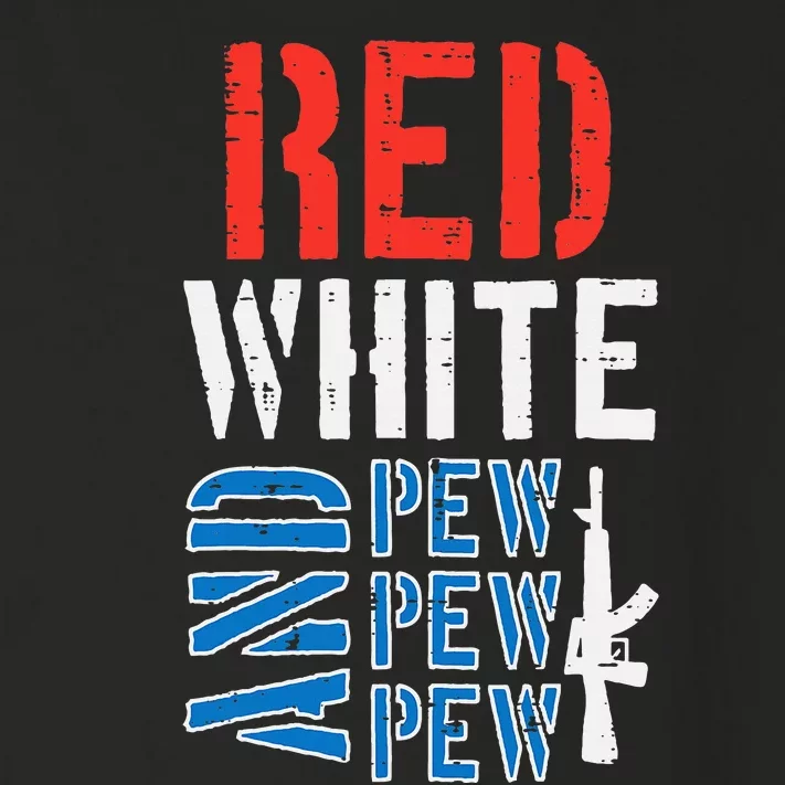 Red White And Pewpewpew Gun Toddler Long Sleeve Shirt