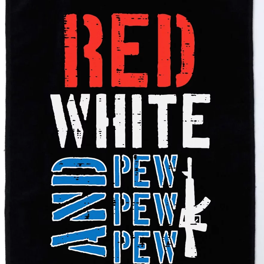 Red White And Pewpewpew Gun Platinum Collection Golf Towel