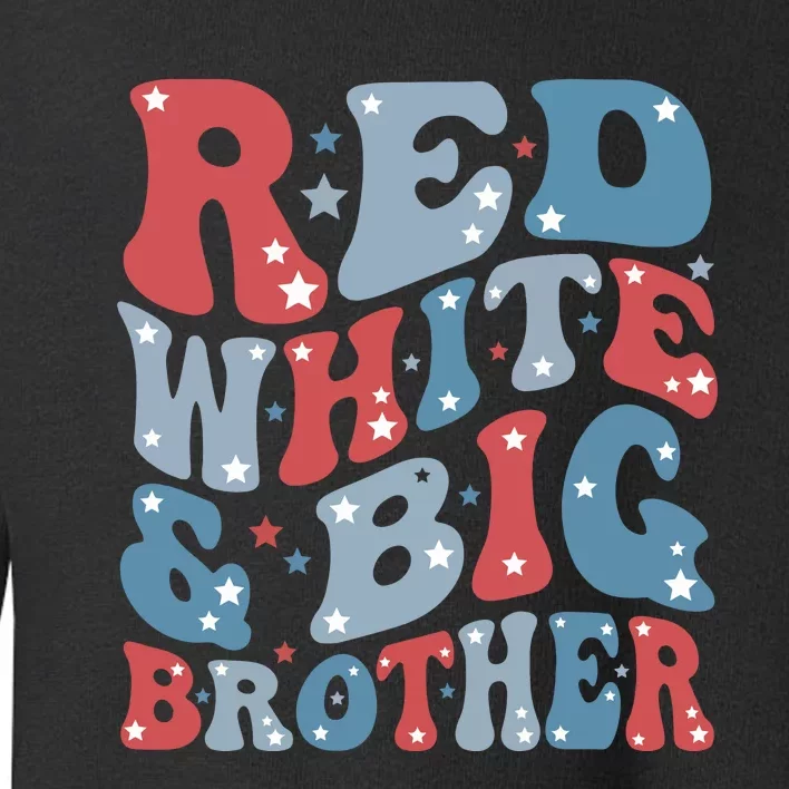 Red White And Bog Brother Toddler Sweatshirt