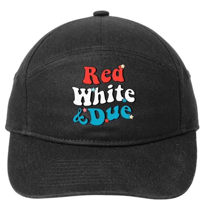 Red White And Due 4th Of July USA Baby Reveal American 7-Panel Snapback Hat