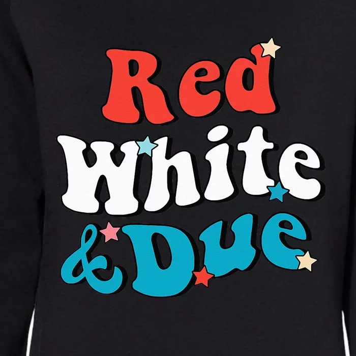 Red White And Due 4th Of July USA Baby Reveal American Womens California Wash Sweatshirt