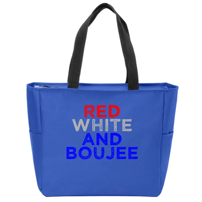 Red White And Boujee 4th Of July Fireworks Patriotic Gift Zip Tote Bag