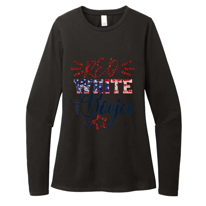 Red White And Boujee 4th Of July Fireworks Patriotic Gift Womens CVC Long Sleeve Shirt