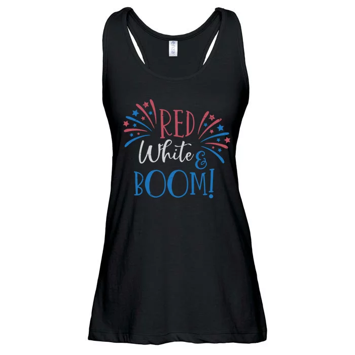 Red White And Boom 4th Of July Ladies Essential Flowy Tank