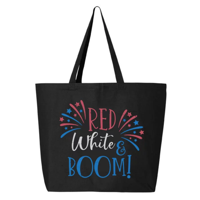 Red White And Boom 4th Of July 25L Jumbo Tote