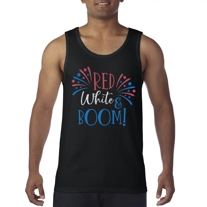 Red White And Boom 4th Of July Tank Top