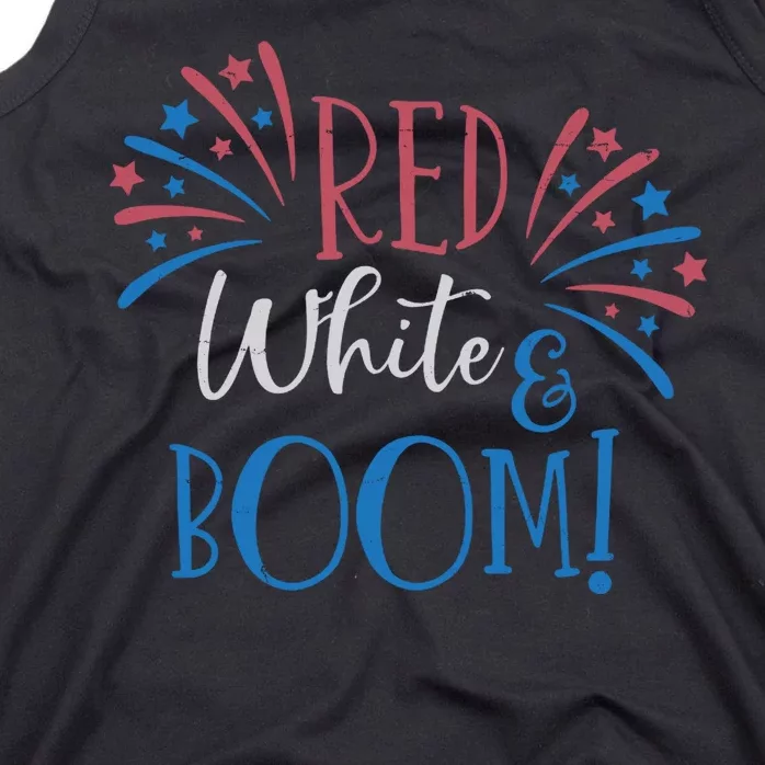 Red White And Boom 4th Of July Tank Top