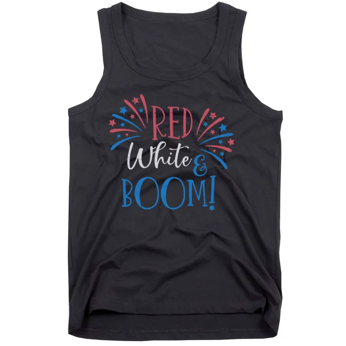 Red White And Boom 4th Of July Tank Top