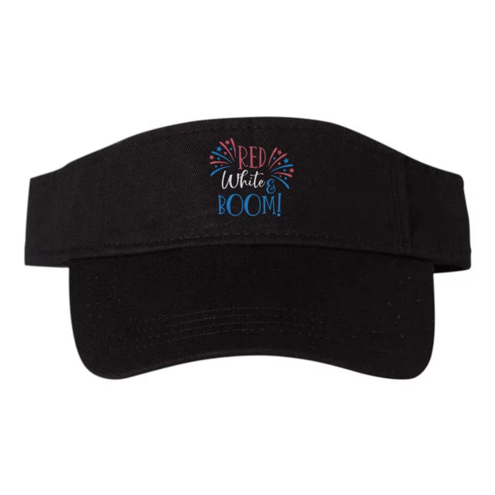 Red White And Boom 4th Of July Valucap Bio-Washed Visor