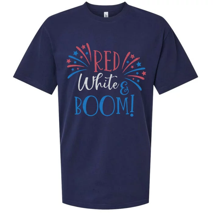 Red White And Boom 4th Of July Sueded Cloud Jersey T-Shirt