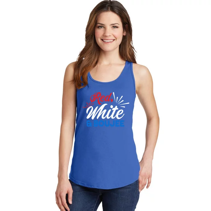 Red White And Boujee American Flag Colors Cool Gift Ladies Essential Tank