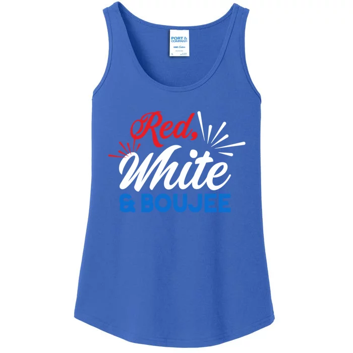 Red White And Boujee American Flag Colors Cool Gift Ladies Essential Tank