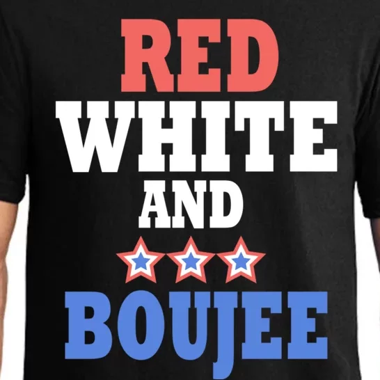 Red White And Boujee Funny 4th Of July Patriotic July Fourth Gift Pajama Set