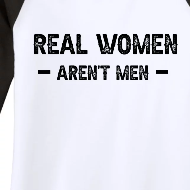 Real Women Arent Men Women's Tri-Blend 3/4-Sleeve Raglan Shirt