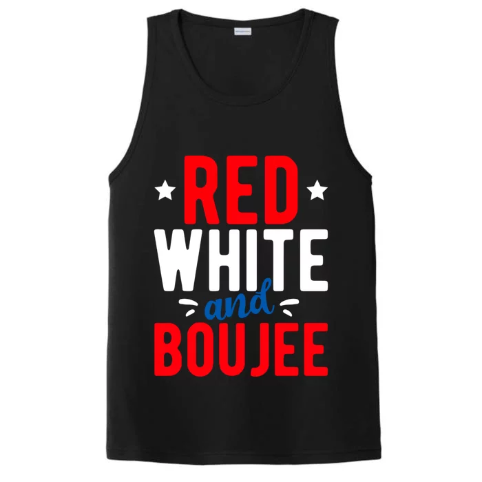 Red White And Boujee Gift American Day Red White Blue Gift Performance Tank