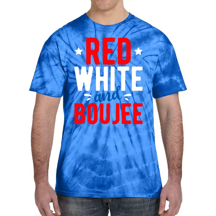 Red White And Boujee Gift American Day Red White Blue Gift Tie-Dye T-Shirt