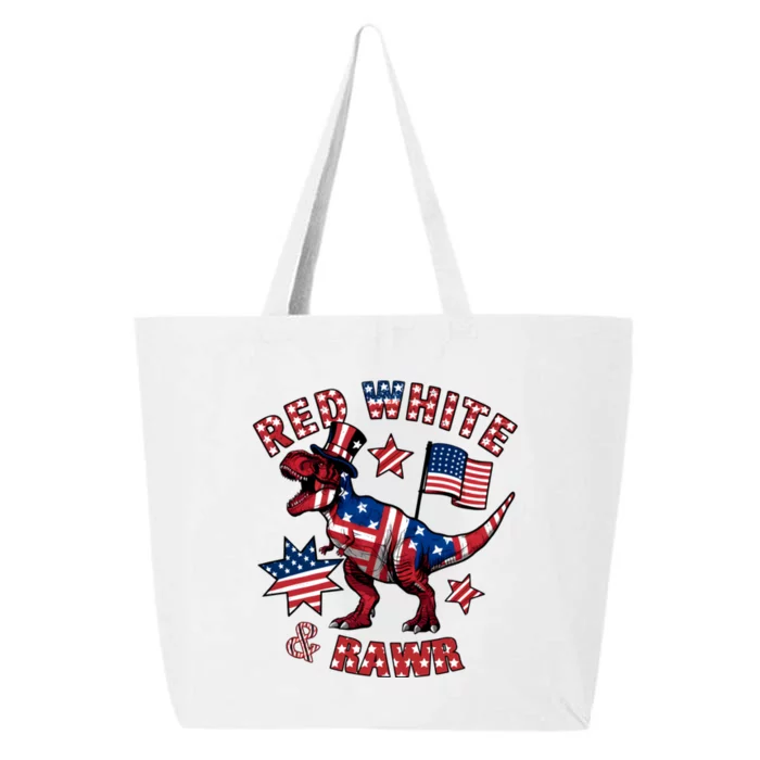 Red White And Rawr America Patriotic 25L Jumbo Tote