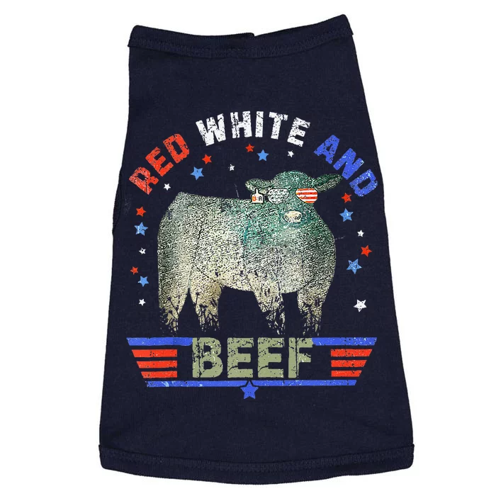 Red White And Beef Doggie Tank