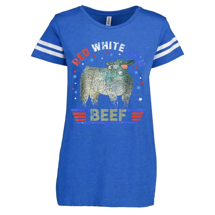 Red White And Beef Enza Ladies Jersey Football T-Shirt