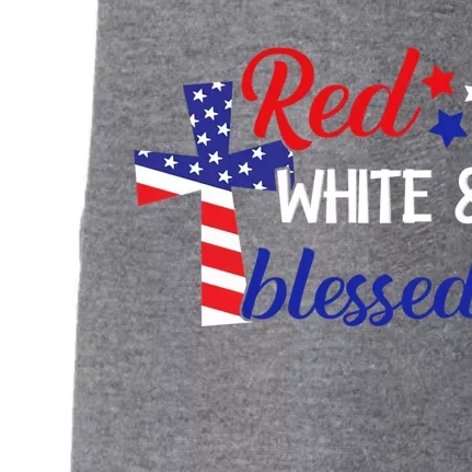 Red White And Blessed Gift 4th Of July Cute Patriotic Americ Gift Doggie 3-End Fleece Hoodie